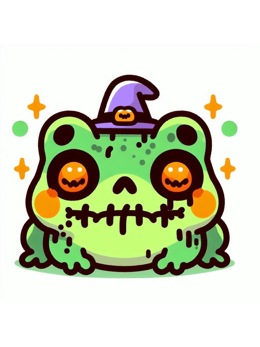 halloween frog drawing ideas, Ghoulish Frog's Halloween Delight